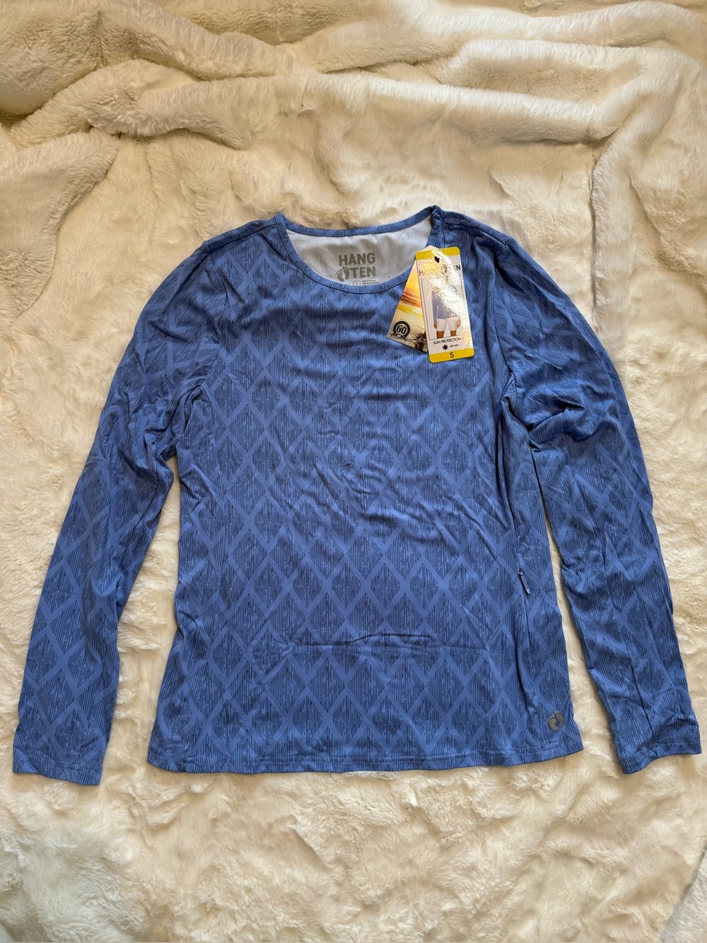 NWT Hang Ten Women’s Blue Long-Sleeve Top - Picture 2 of 7